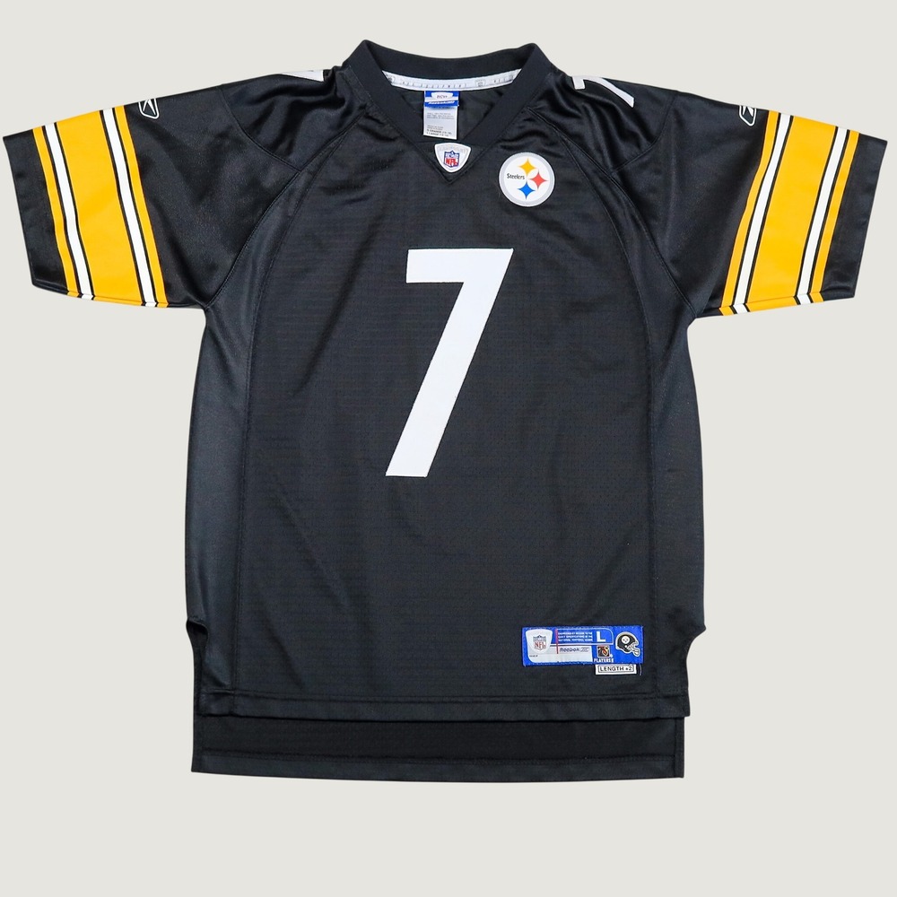 Reebok Ben Roethlisberger Steelers Stitched NFL Jersey Youth L 14-16 Black